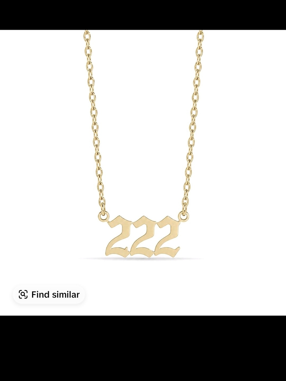 Luna Flame Gold Number 222 Pendant Necklace - Nwt